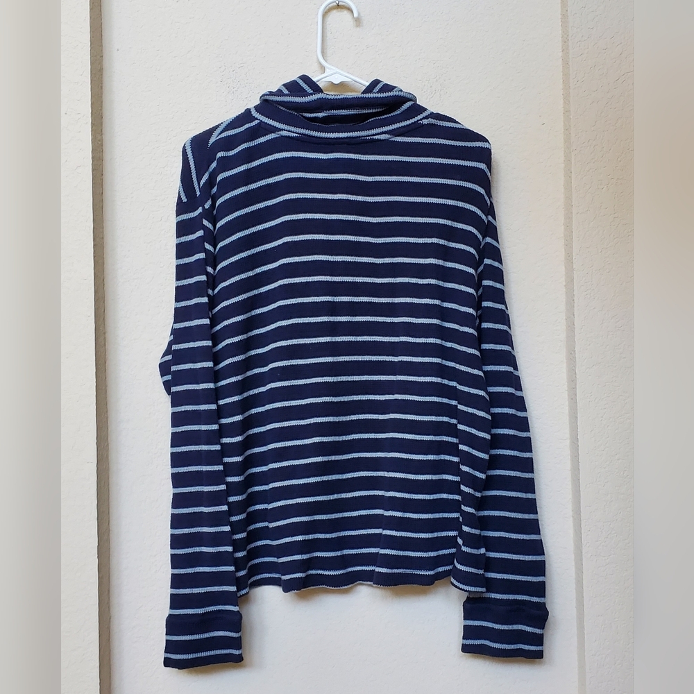 Pact 100% Orangic Cotton Waffle Knit Cowl Neck Pullover. Size Large - Picture 5 of 7